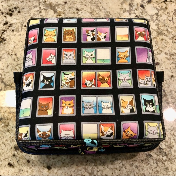 Colorful Cat Patterned Sewing Box - Picture 4 of 14
